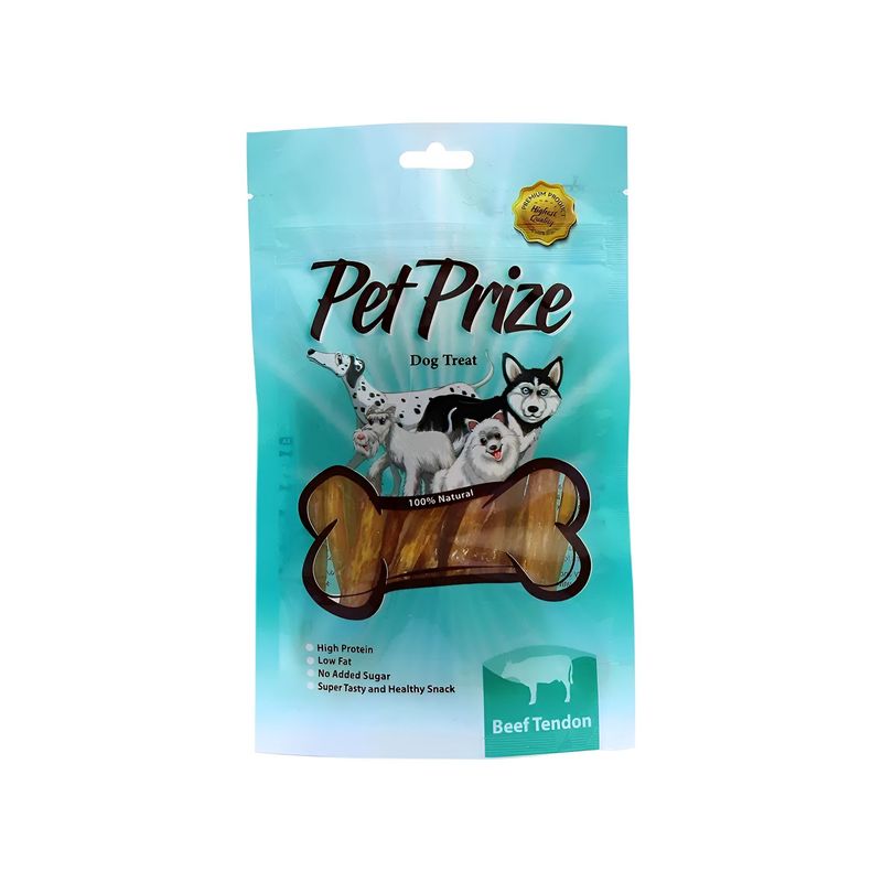 تشویقی سگ پت پرایز مدل beef tendon طعم گوشت گاو وزن 50 گرم