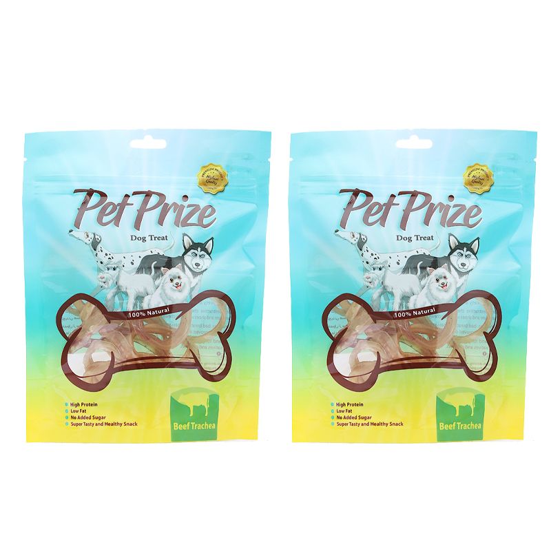 تشویقی سگ پت پرایز مدل beef trachea وزن 50 گرم بسته 2 عددی