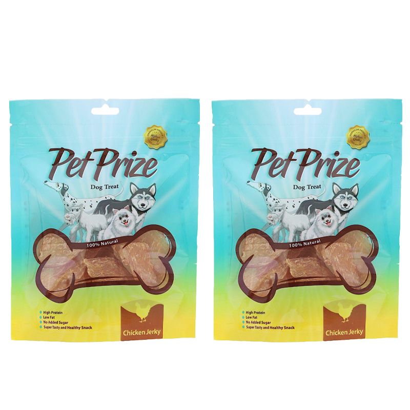 تشویقی سگ پت پرایز مدل chicken jerky وزن 50 گرم بسته 2 عددی