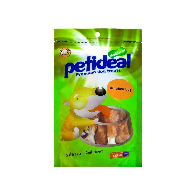 تشویقی سگ پتی دیل مدل chicken leg وزن 100 گرم