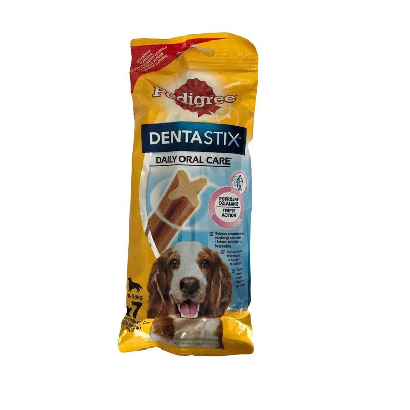 تشویقی سگ پدیگری مدل dentastix وزن 180 گرم