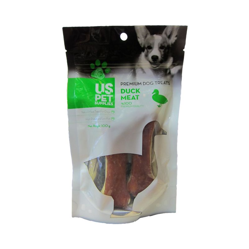 تشویقی سگ یو اس پت مدل chewbone with duck m وزن 100 گرم