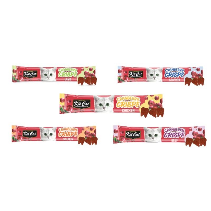 تشویقی گربه بالغ کیت کت مدل چیپسی طعم ماهی گوشت گاو مرغ و بره بسته 5 عددی