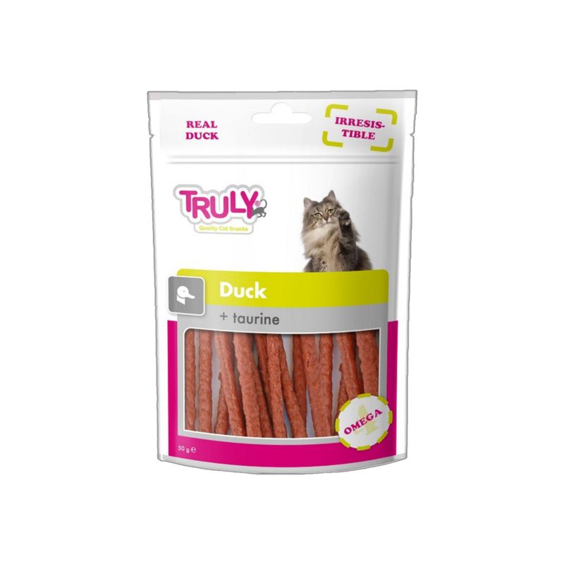 تشویقی گربه ترولی مدل duck sticks taurine وزن 50 گرم