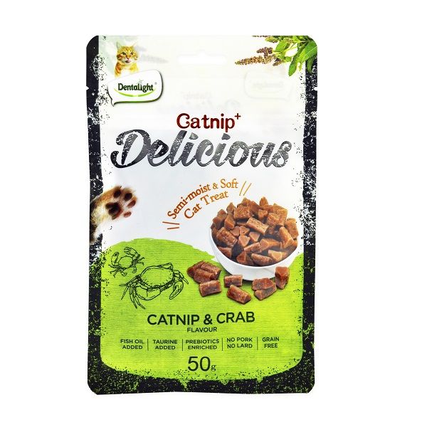 تشویقی گربه دنتالایت مدل خرچنگ catinp& crab وزن 50 گرم