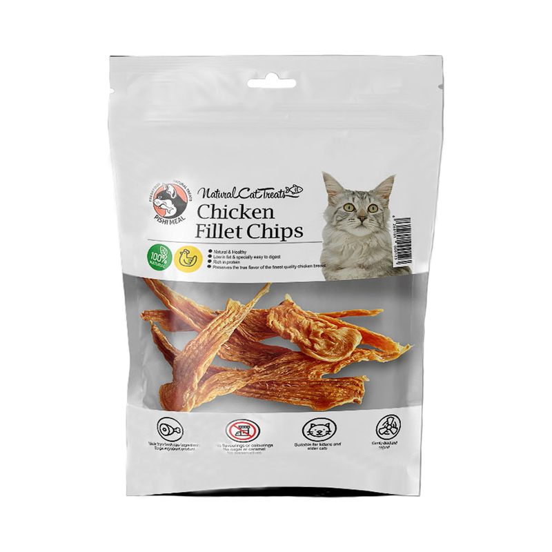 تشویقی گربه پیشیمیل مدل chicken fillet chips کد 03 وزن 30 گرم