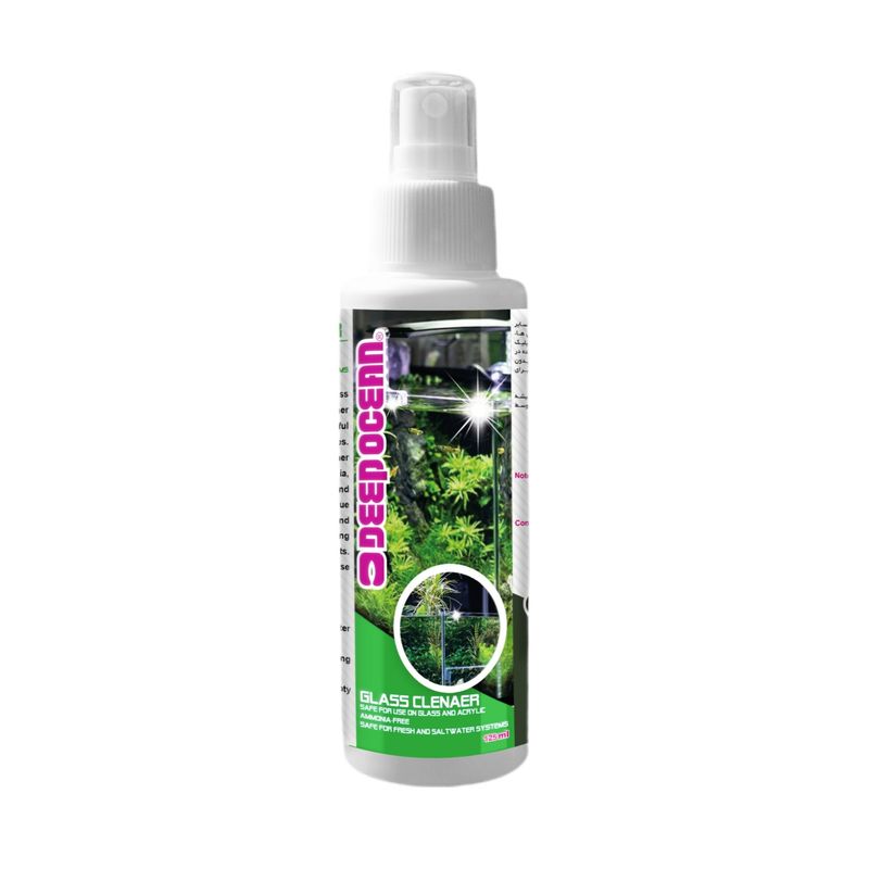 جرم‌گیر و رفع رسوب شیشه آکواریوم دیپ اوشن مدل glass cleaner حجم ۱۲۵ میلی‌لیتر