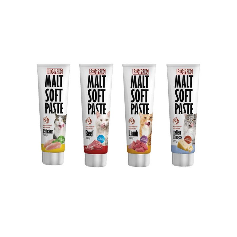 خمیر مالت گربه رداسپرینگ مدل malt soft paste mix pack بسته 4 عددی