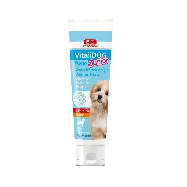 خمیر مولتی ویتامین سگ جونیور بایو پت اکتیو مدل vitalidog junior وزن 100 گرم