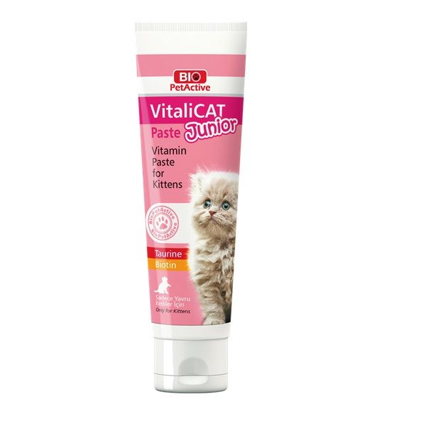خمیر مولتی ویتامین گربه بایو پت اکتیو مدل vitalicat وزن 100 گرم