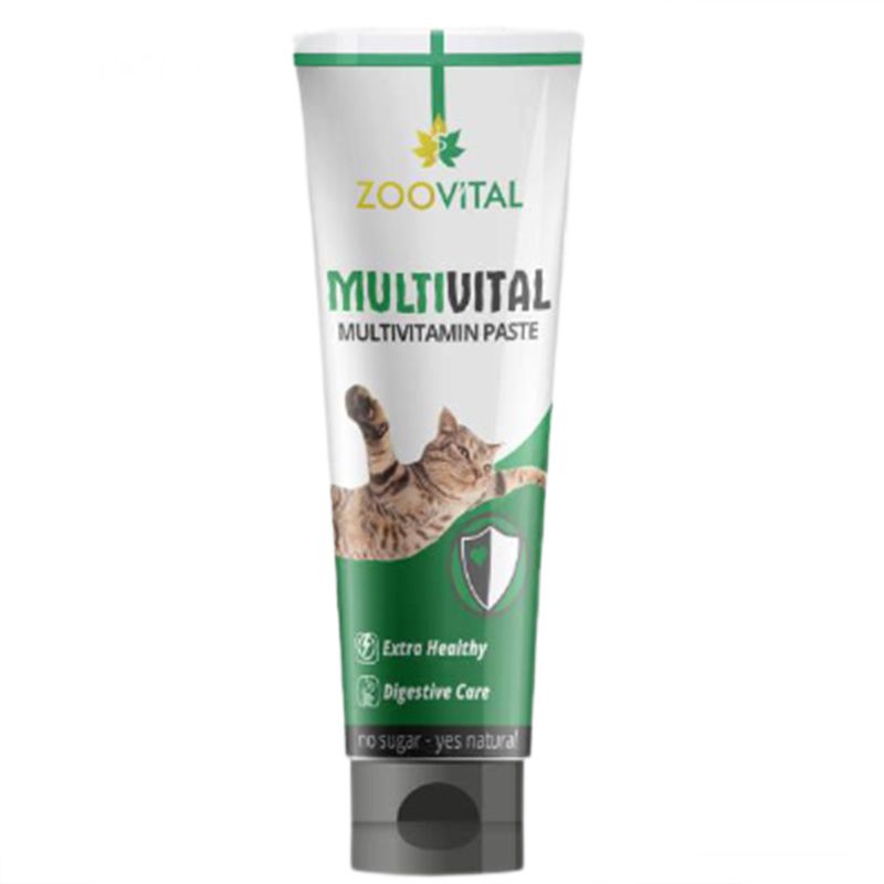 خمیر مولتی ویتامین گربه زویتال مدل multi vital وزن 100 گرم