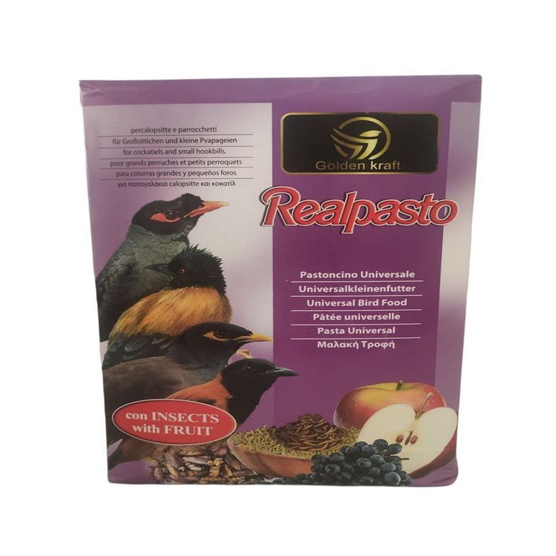 خوراک مرغ مینا حشره دار گلدن کرافت مدل insects وزن 1000گرم