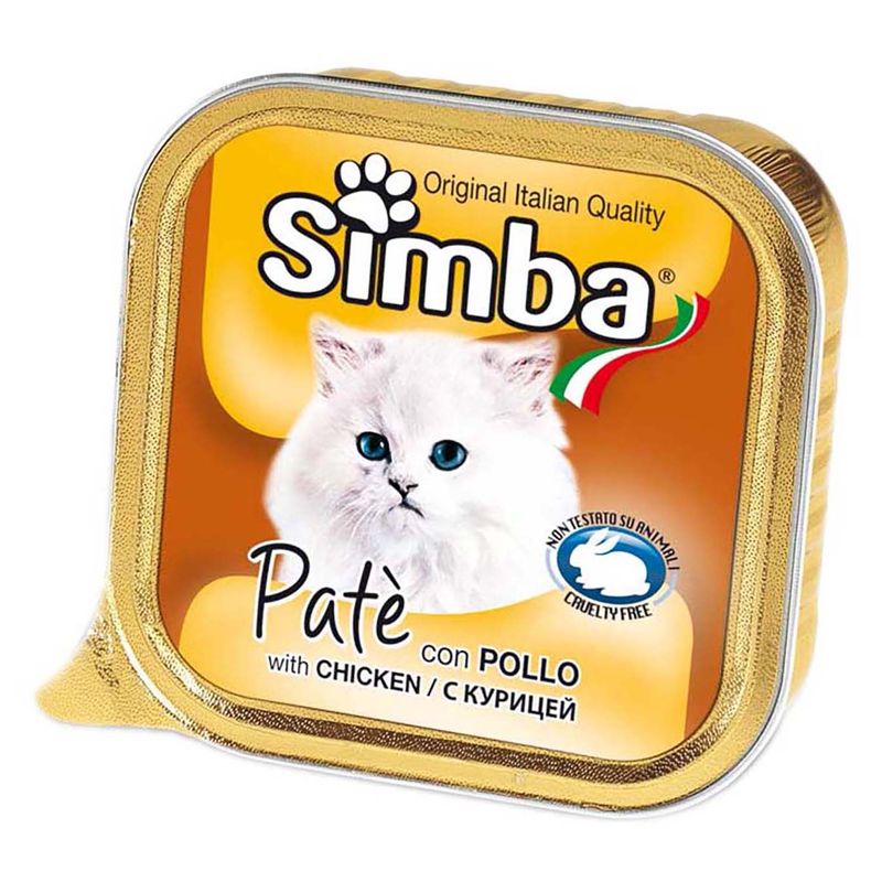 خوراک گربه سیمبا مدل pate with chicken 09225 با طعم مرغ وزن 100 گرم