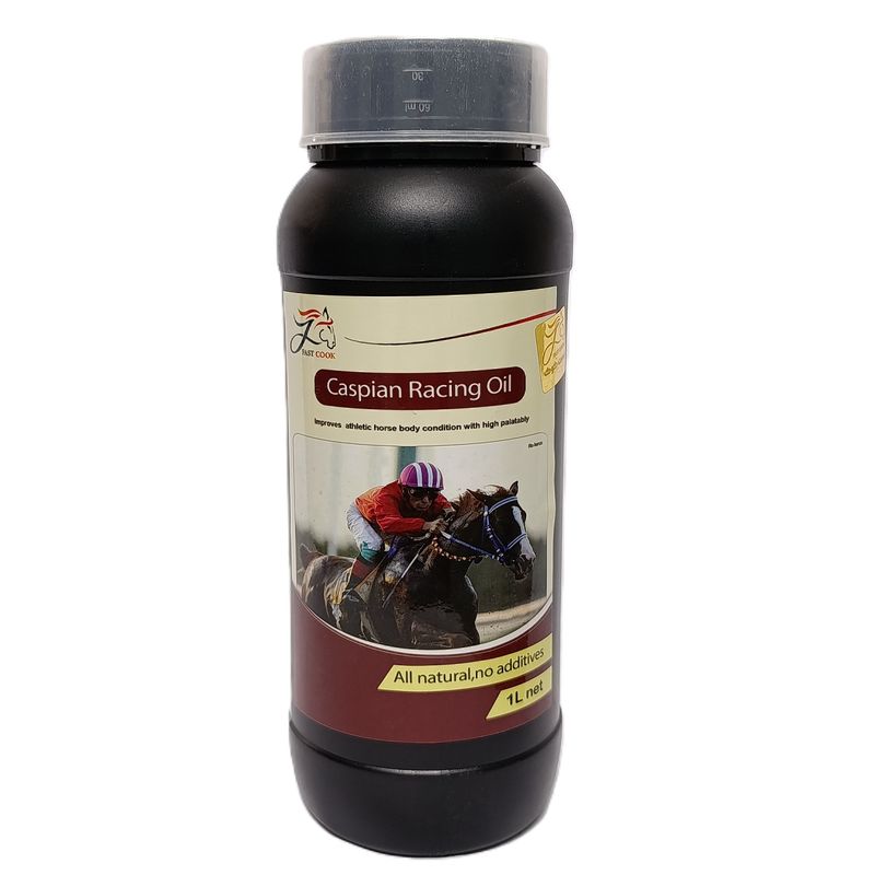 روغن خوراکی تقویت رشد عضلات اسب فست‌کوک مدل caspian racing حجم 1 لیتر