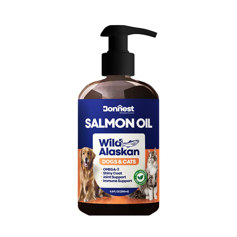 روغن ماهی سگ و گربه بونست مدل salmon oil حجم 250 میلی لیتر