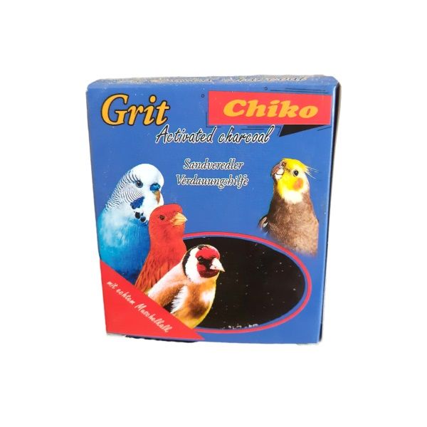 زغال اکتیو پرندگان چیکو مدل grit وزن 50 گرم
