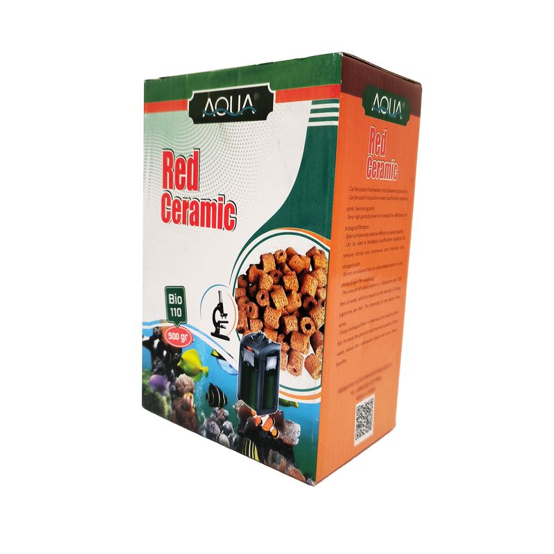 سرامیک آکواریوم آکوا مدل red ceramic کد s04 وزن 500 گرم