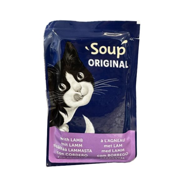 سوپ گربه بالغ فلیکس مدل soup original طعم بره وزن 48 گرم