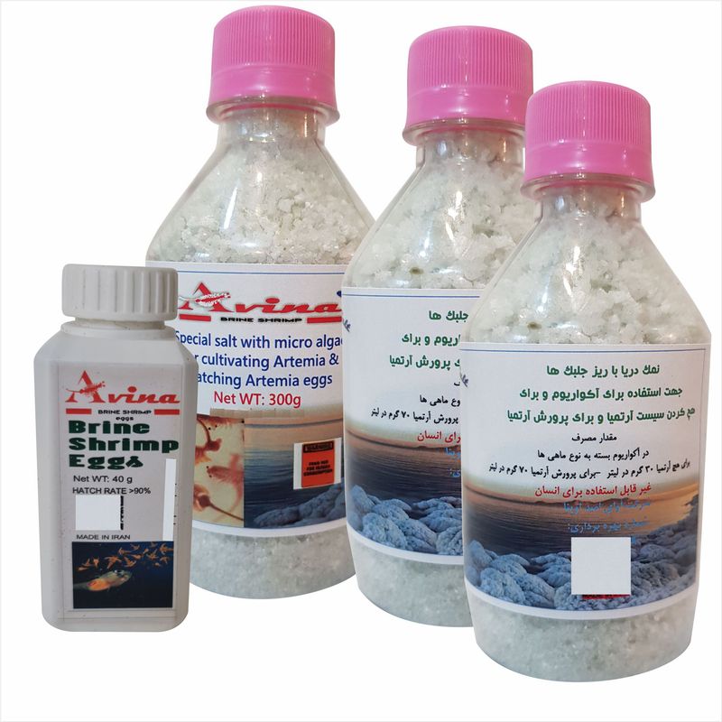 سیست آرتمیا مدل super salty40 وزن 1090گرم مجموعه 4 عددی