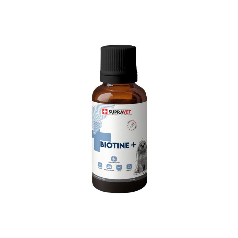 شربت بیوتین سگ سوپراوت مدل biotone plus حجم 100 میلی لیتر