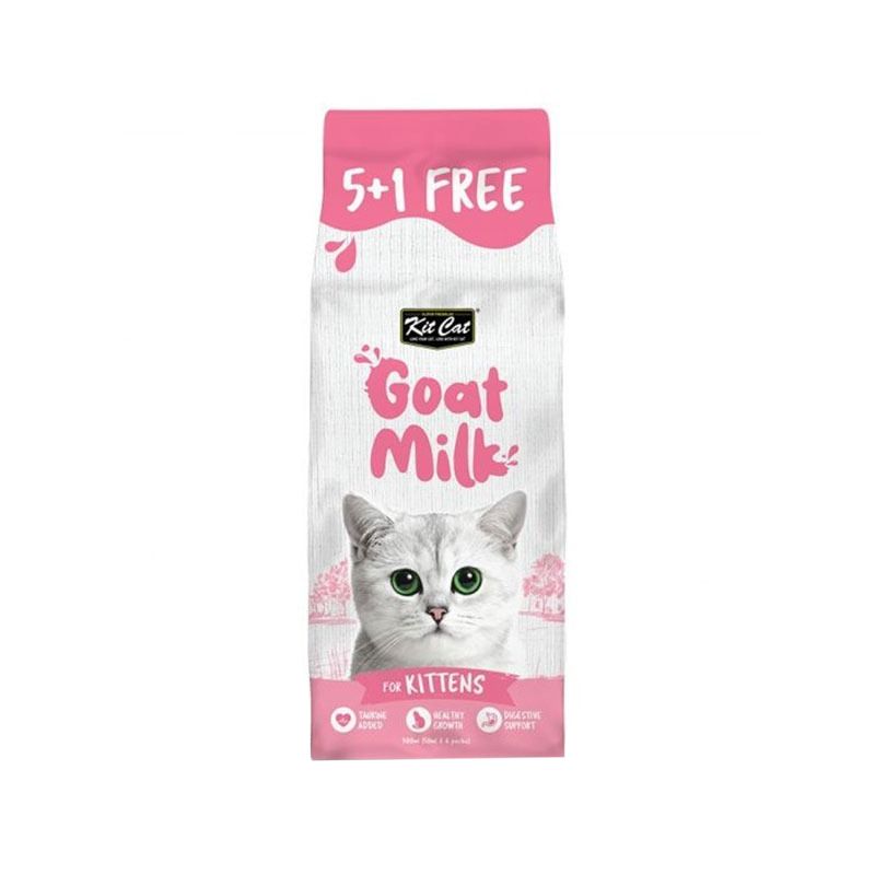 شیر بچه گربه کیت کت مدل kitten goat milk طعم شیر بز بسته 6 عددی