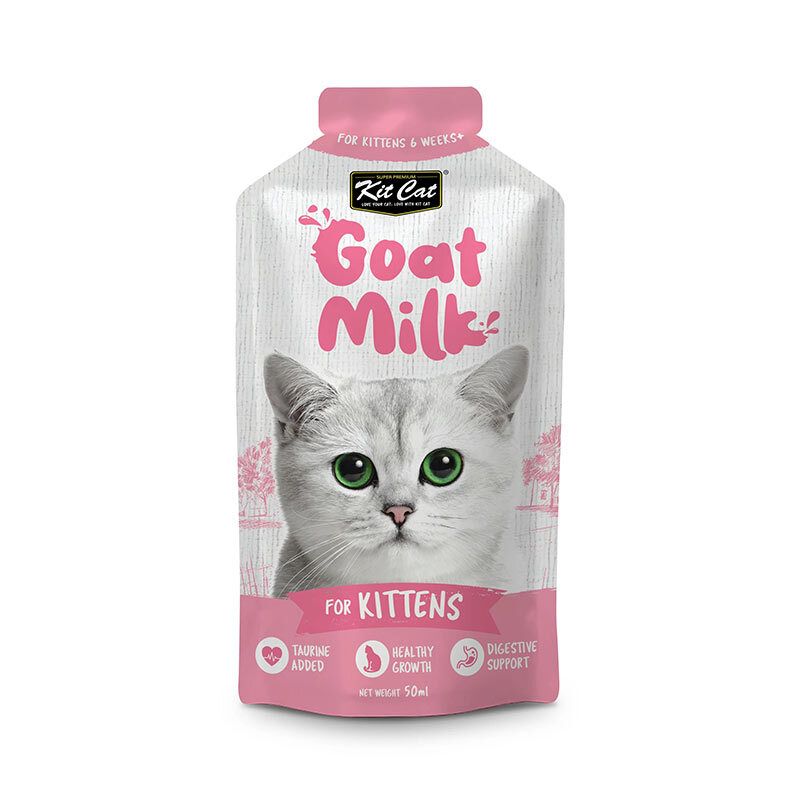 شیر بچه گربه کیت کت مدل kitten goat milk طعم شیر بز وزن 50 گرم
