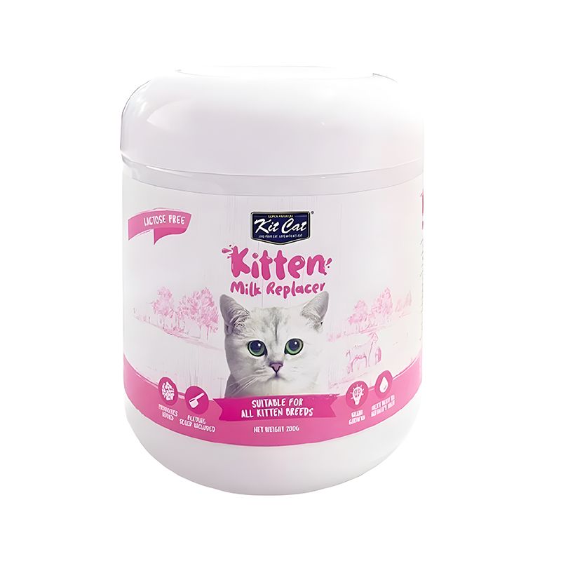 شیر خشک بچه گربه کیت کت مدل kitten milk replacer وزن ۲۰۰ گرم