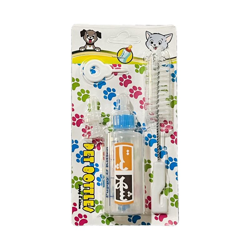 شیشه شیر سگ و گربه شهرپت مدل petbottle به همراه فرچه و سری