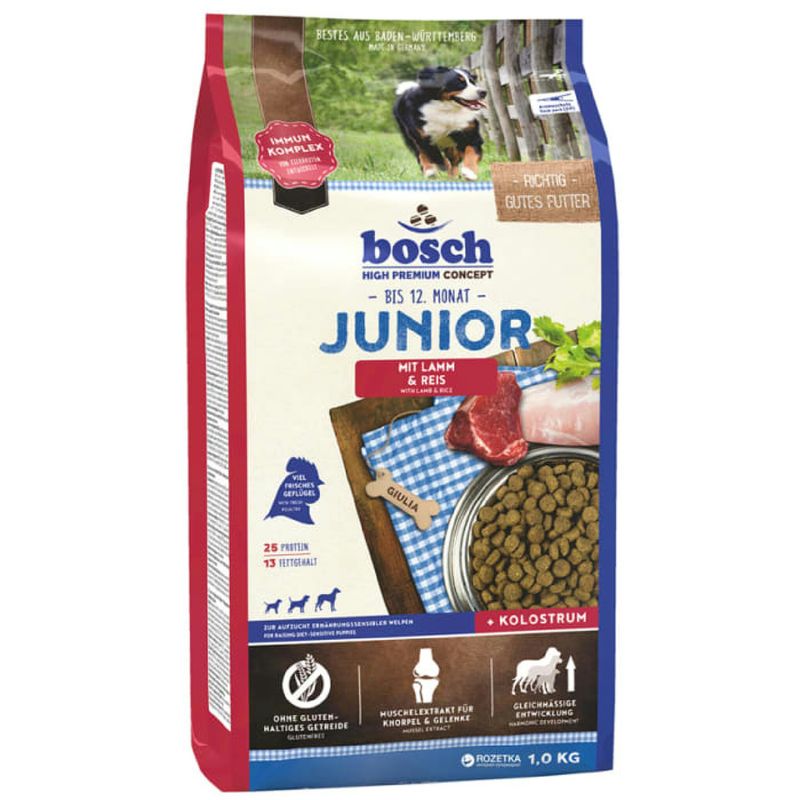 غذا خشک سگ بوش مدل junior 6565 وزن 1 کیلوگرم