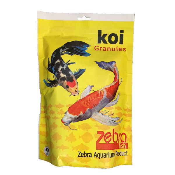 غذا خشک ماهی زبرا مدل koi granules وزن 500 گرم
