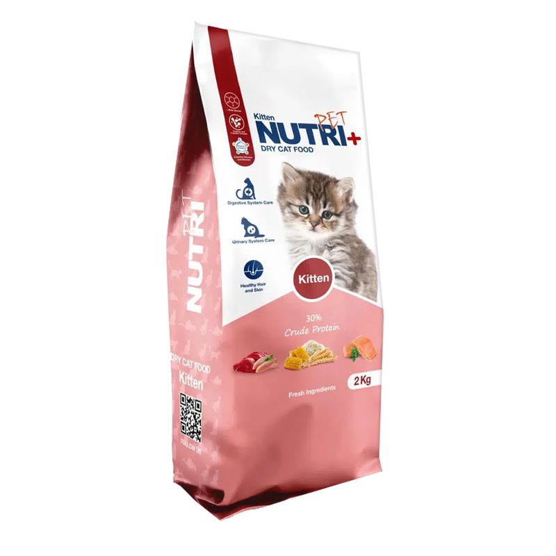 غذا خشک گربه نابالغ نوتری پت مدل kitten طعم مرغ وزن 2 کیلوگرم