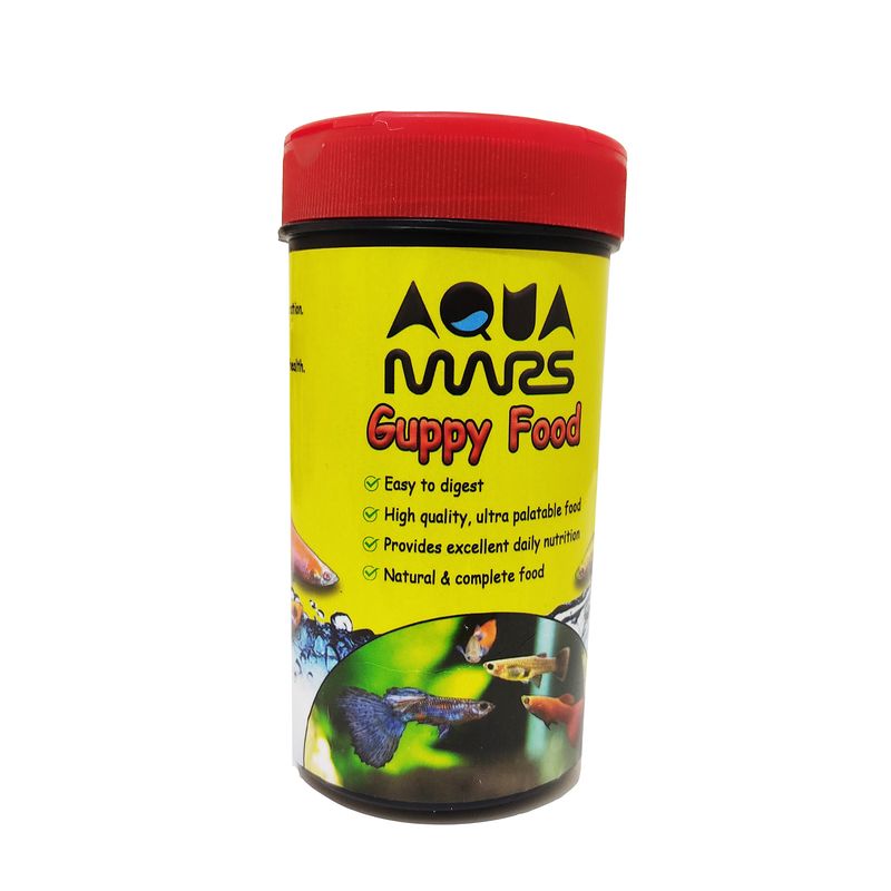 غذا ماهی آکوا مارس مدل guppy کد e04 وزن 180 گرم