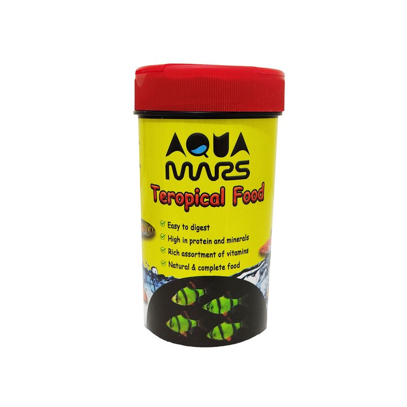 غذا ماهی آکوا مارس مدل tropical food کد a06 وزن 150 گرم