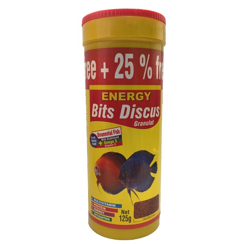 غذا ماهی انرژی مدل bits discus granulat وزن 125 گرم