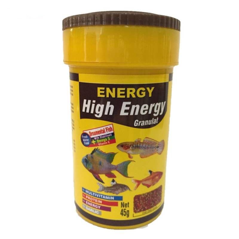 غذا ماهی انرژی مدل high energy granulat وزن 100 گرم