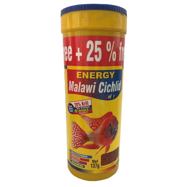 غذا ماهی انرژی مدل malawi cichilid color وزن 137 گرم