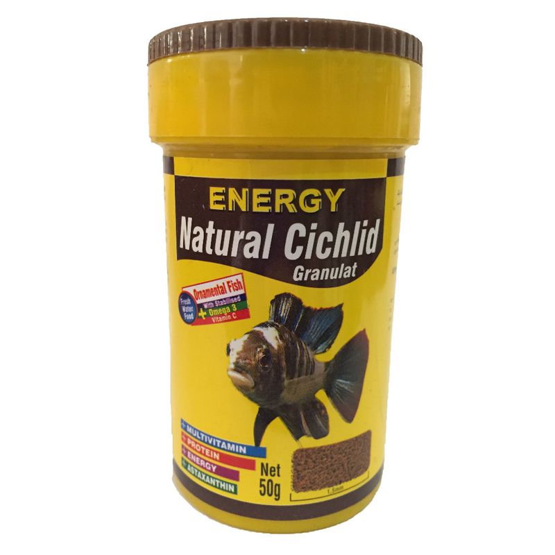 غذا ماهی انرژی مدل natural cichilid granulatحجم 100 میلی لیتر
