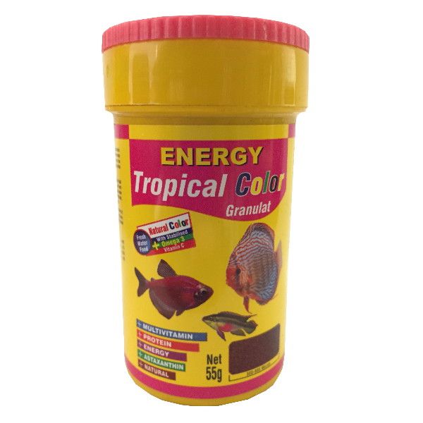 غذا ماهی انرژی مدل tropical color granulat وزن 55 گرم