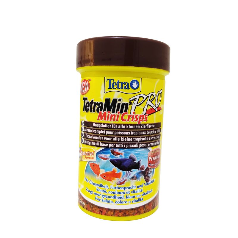 غذا ماهی تترا مدل mini crips pro کد t12 وزن 32 گرم
