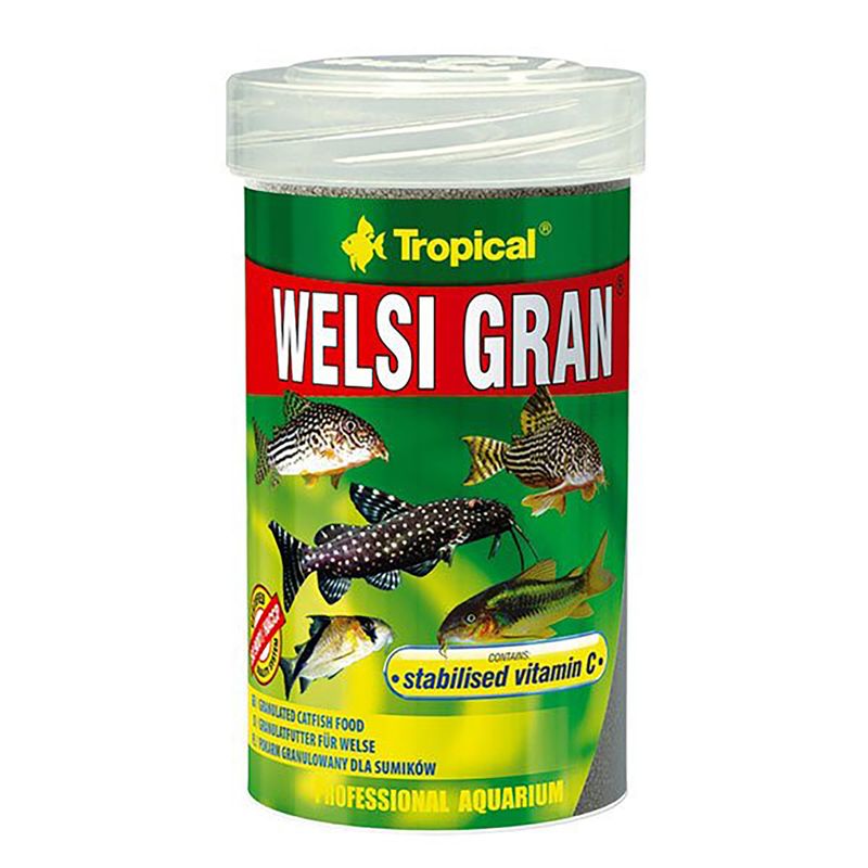 غذا ماهی تروپیکال مدل welsi gran کد 7d وزن 60 گرم