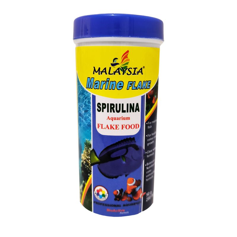 غذا ماهی مالزیا مدل marine flake وزن 50 گرم