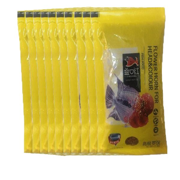 غذا ماهی کویهانگ مدل flower horn for head and color وزن 50 گرم بسته 10 عددی