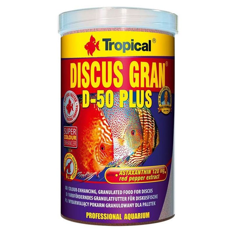 غذای آبزیان تروپیکال کد 297791 مدل tropical discus gran d 50 plus وزن 440 گرم