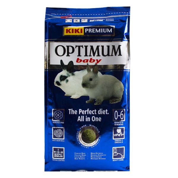 غذای بچه خرگوش کیکی مدل optimum وزن 800 گرم