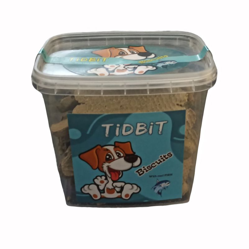 غذای تشویقی سگ تیدبیت مدل fish_biscuite وزن 160 گرم