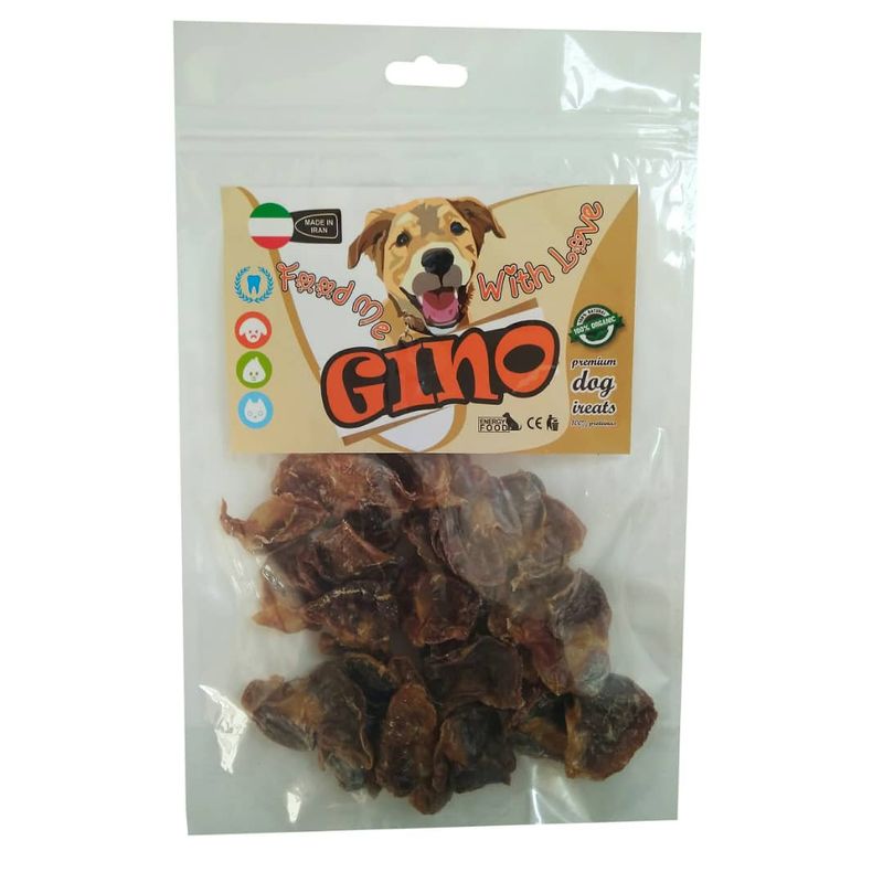 غذای تشویقی سگ جینو مدل chicken gizzards snack کد 145 وزن 60 گرم