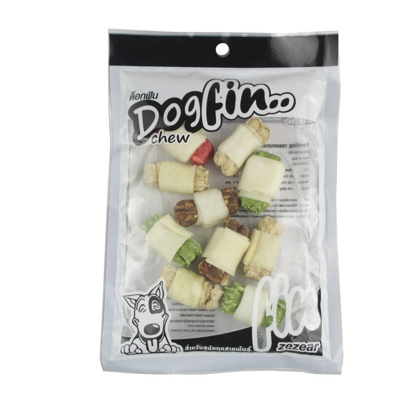 غذای تشویقی سگ داگ فین مدل rawhide wrap munchy bone بسته 10 عددی