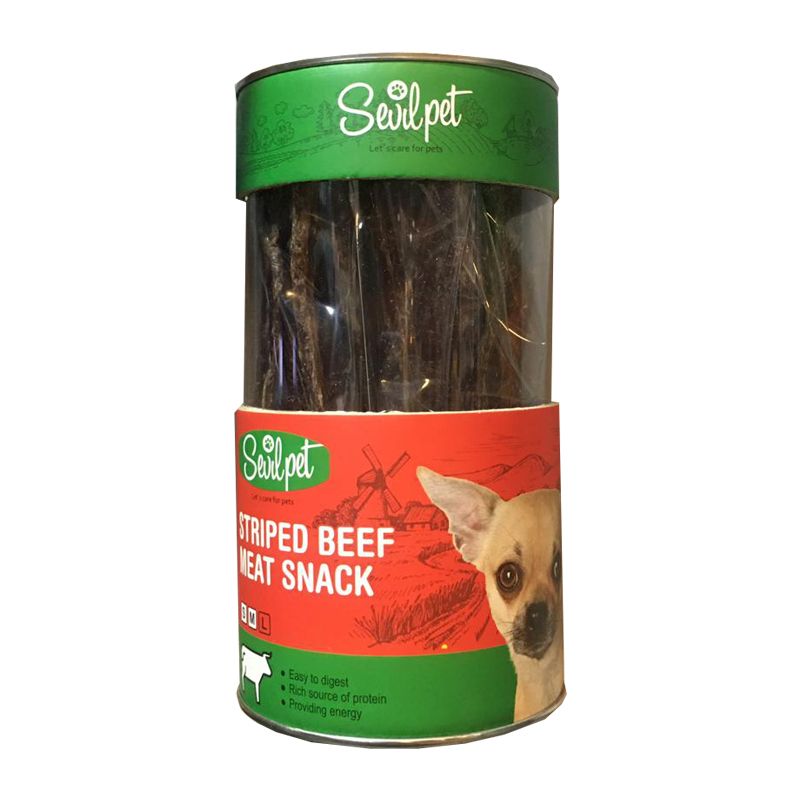 غذای تشویقی سگ سویل پت مدل striped beef meat snack وزن 150گرم