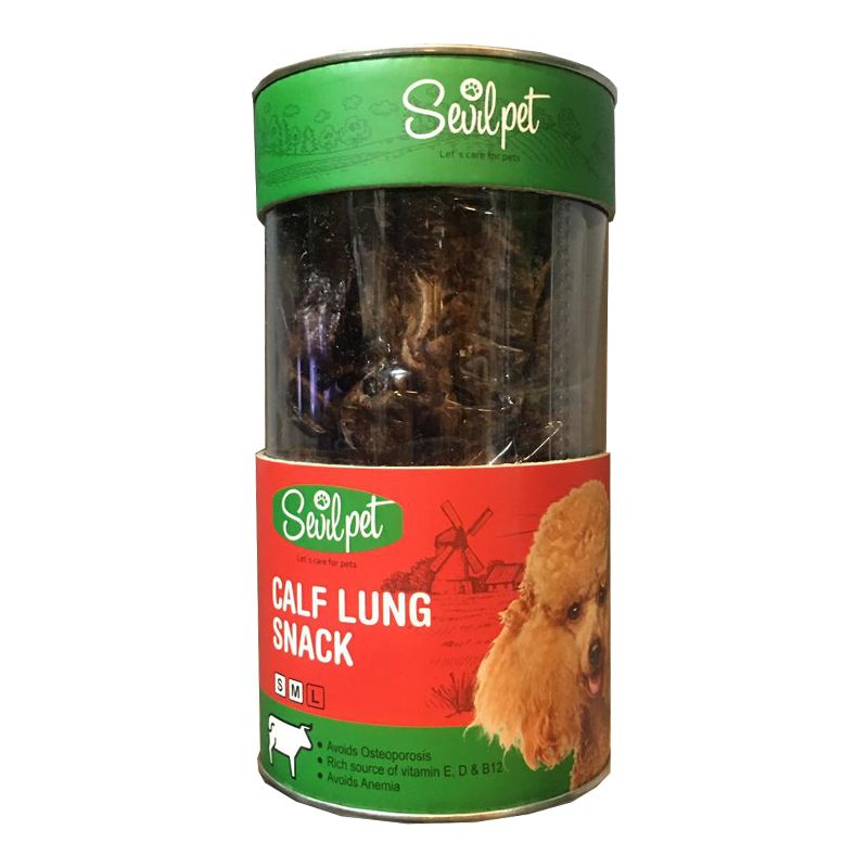 غذای تشویقی سگ و گربه سویل پت مدل calf lung snack وزن 150گرم