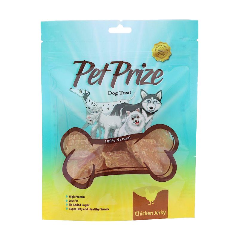 غذای تشویقی سگ پت پرایز مدل chicken jerky وزن 50 گرم